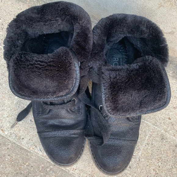 Roxy Bruna Black Lace-Up Boots - Picture 8 of 12